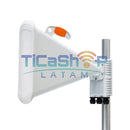 WisNetworks E5-H18 - 5.1–6.425GHz Wi‑7 radio con antena tipo bocina asimétrica aislada