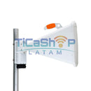WisNetworks E6-H18 - 5.9-7.125GHz radio blindada Wi-Fi 7 radio con antena tipo bocina asimétrica aislada