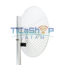 WisNetworks E5-G30 - 5.1-6.425GHz Wi-Fi 7 radio con 30dBi antena de rejilla