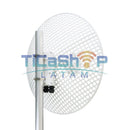 WisNetworks E5-G30 - 5.1-6.425GHz Wi-Fi 7 radio con 30dBi antena de rejilla
