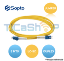 JUMPER FO 3 MTS LC-SC SM DUPLEX SPP-LC-SC-UU-2D-20-3H